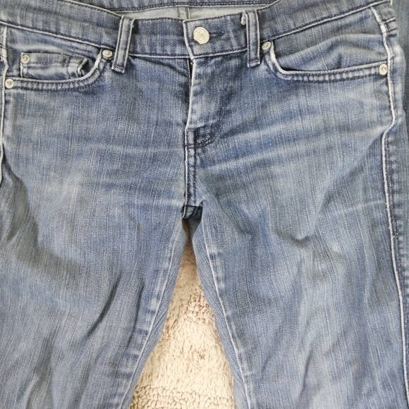 7 For All Man Kind Skinny Blue Jeans Size 28 - Picture 2 of 7
